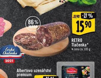 Albert Retro tlačenka nabídka