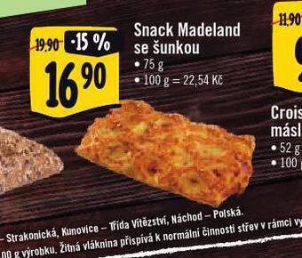 Albert Snack madeland se šunkou nabídka