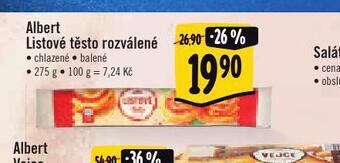 Albert Albert listové těsto rozválené nabídka