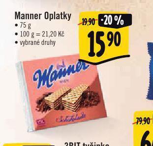 Albert Manner oplatky nabídka