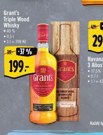 Albert Grant´s triple wood whisky nabídka