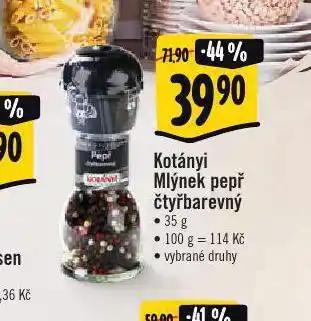 Kotányi mlýnek pepř čtyřbarevný