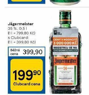 Tesco Jagermeister nabídka