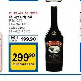 Tesco Baileys original nabídka