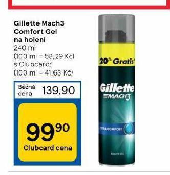 Tesco Gillette mach3 gel na holení nabídka