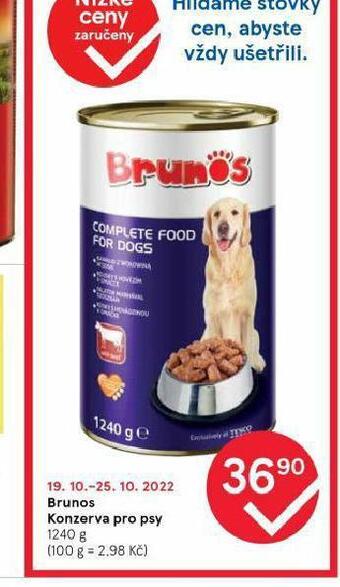 Tesco Brunos konzerva pro psy nabídka