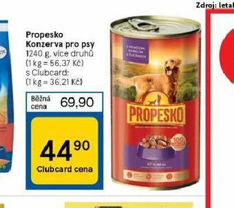 Tesco Propesko konzerva pro psy nabídka