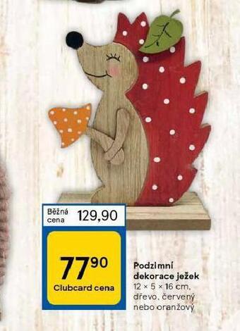 Tesco Podzimní dekorace ježek nabídka