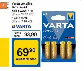 Tesco Baterie nabídka