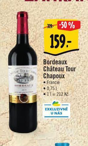 Jip Bordeaux chateau tour chapoux nabídka