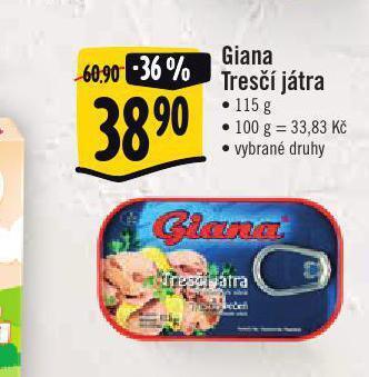 Jip Giana tresčí játra nabídka