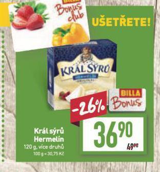 Billa Král sýrů hermelín nabídka