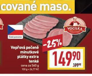 Billa Vepřová pečeně nabídka