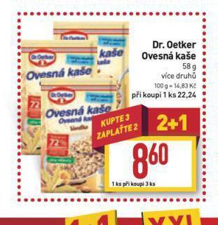Billa Dr. oetker ovesná kaše nabídka