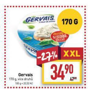 Billa Gervais sýr nabídka