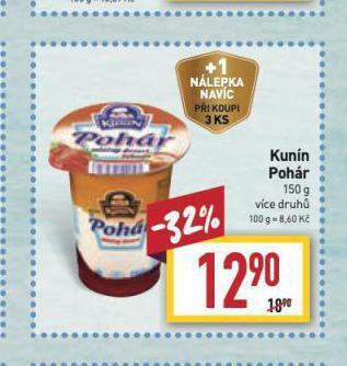Billa Kunín pohár nabídka