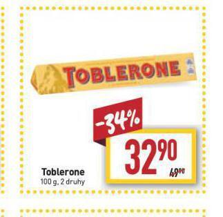 Billa Toblerone nabídka