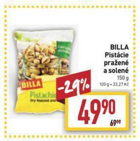 Billa Pistácie pražené nabídka
