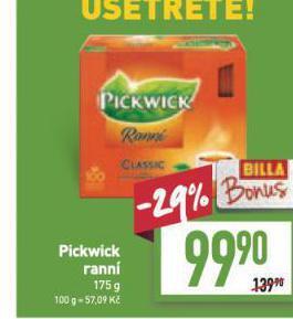 Billa Pickwick čaj nabídka