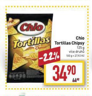 Billa Chio tortillas chipsy nabídka