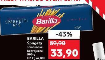 Kaufland Barilla špagety nabídka