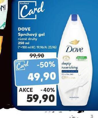 Kaufland Dove sprchový gel nabídka