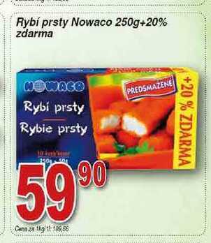 Hruška Nowaco rybí prsty 250g + 20% zdarma nabídka