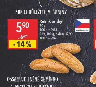 Globus Rohlík selský nabídka