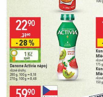 Globus Danone activia nápoj nabídka