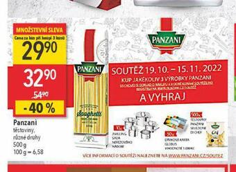 Globus Panzani těstoviny nabídka