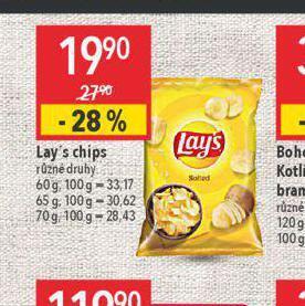 Globus Lay's chipsy nabídka