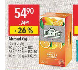 Globus Ahmad čaj nabídka