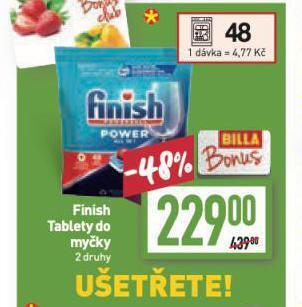 Billa Finish tablety do myčky nabídka