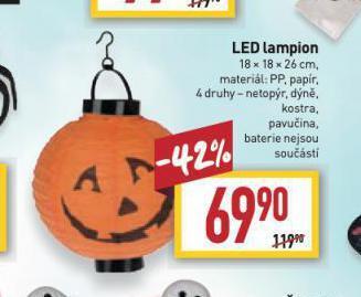 Billa Led lampion nabídka