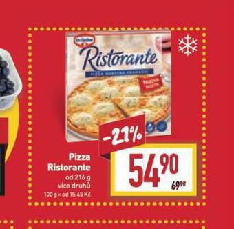 Billa Pizza ristorante nabídka