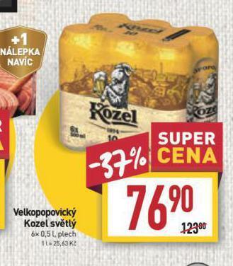 Billa Pivo velkopopovický kozel nabídka