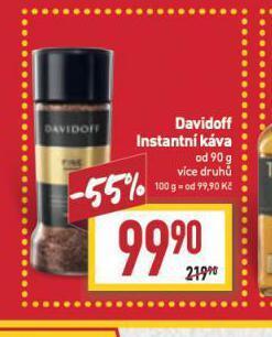 Billa Davidoff káva nabídka