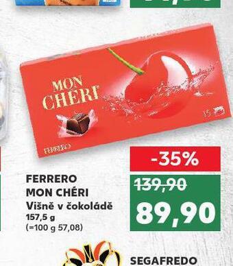 Kaufland Ferrero mon chéri višně v čokoládě nabídka
