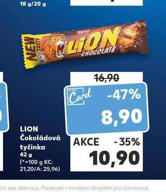 Kaufland Lion čokoládová tyčinka nabídka