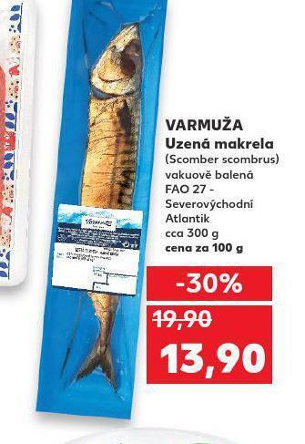 Kaufland Varmuža uzená makrela nabídka