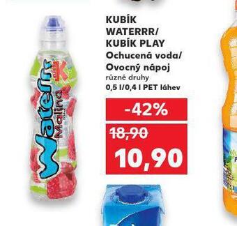 Kaufland Kubík waterrr / kubík play nabídka