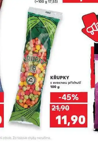 Kaufland Křupky s ovocnou příchutí nabídka