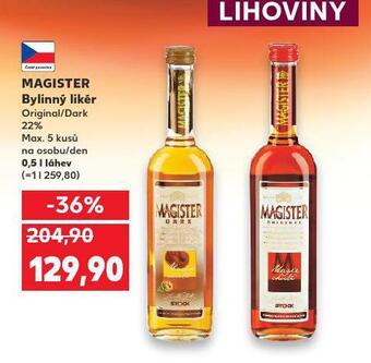 Kaufland Magister bylinný likér nabídka