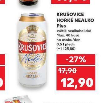 Kaufland Krušovice královské hořké nealko nabídka
