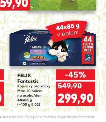 Kaufland Felix fantastic kapsičky pro kočky nabídka