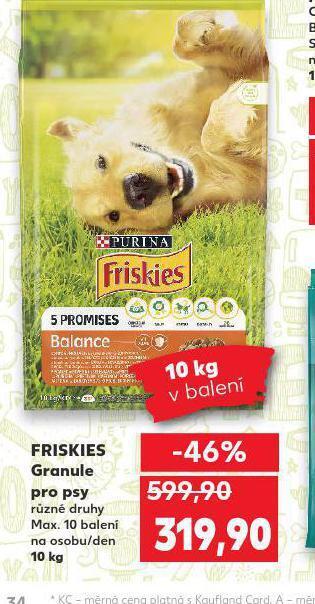 Kaufland Friskies granule pro psy nabídka