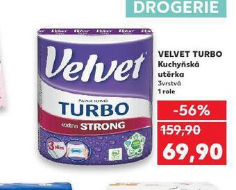 Kaufland Velvet turbo kuchyňská utěrka nabídka