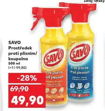 Kaufland Savo prostředek proti plísním / koupelna nabídka
