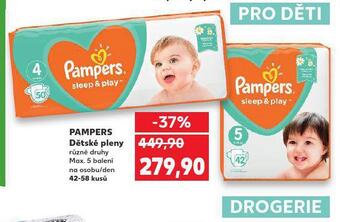 Kaufland Pampers dětské plenky nabídka