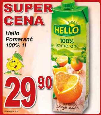 Hruška Hello pomeranč 100% 1l nabídka